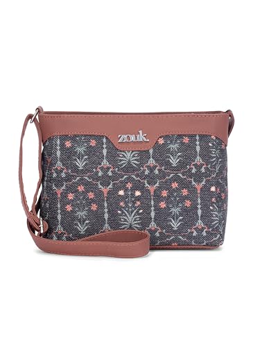 ZOUK Harmony Sling Bag | Crossbody Bags for Women | Women's Handbags | Stylish | Vegan Leather Evening Bag | Travel & Office Use | Purse and Wallet | Taj Guldasta