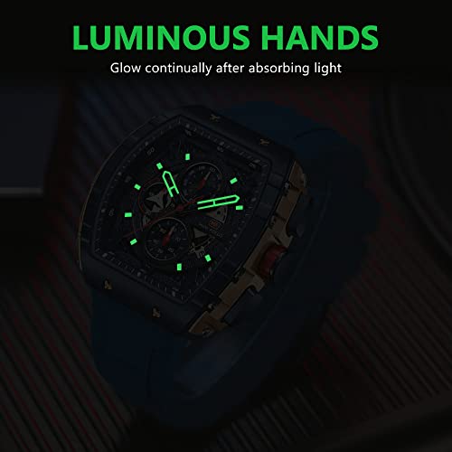 Mini Focus Men's Watch Fashion Sport Wrist Watches (Chronograph/Waterproof/Luminous/Calendar) Silicon Strap Quartz Watch for Men