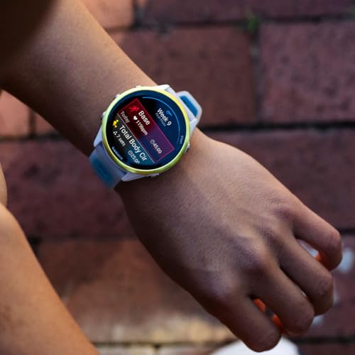 Garmin Forerunner 570 42mm GPS Running Smartwatch, Cloud Blue | Advanced Training & Recovery, Sleep Coach, Heart Rate, Download Music, Up to 10 Day Battery | Signature Series Power Bundle