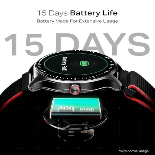boAt Valour Watch 1 GPS, AI Based Auto Gym Mode, Built-in GPS, Advanced X2 Chip, 6-axis sensors, 3 ATM,15 Days Battery,1.43" AMOLED Display w/Gorilla Glass Smart Watches for Man (Fusion Black)