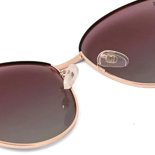 Vibe lens by HASHTAG EYEWEAR | Women Golden Black Cateye Sunglasses | Extra Large Full Rim Polarized Gradient Purple Lenses Stylish Fashion Eyewear with Metal Frame for Outdoor Driving Casual Wear