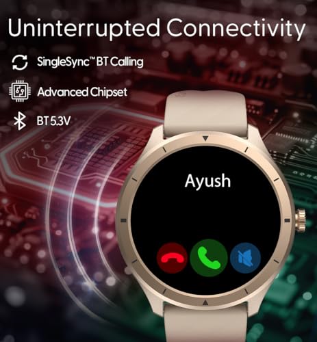 Fastrack FR2 Smart Watch, 1.38" UltraVU HD Display, Blazing Fast UI, Working Crown, AI Voice Assistant, IP68 Water & Dust Resistant, Health Suite, BT Calling, Smartwatch for Men & Women (Blue)