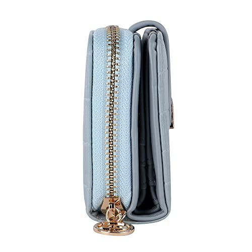 Lino Perros Womens Blue Zipper Wallet