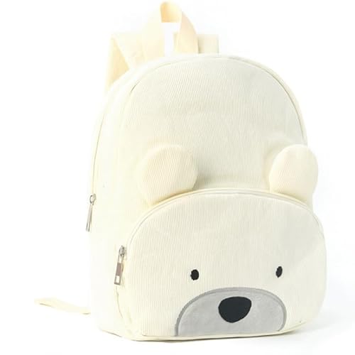Mastyle® Cute Bear Backpack – Corduroy Primary School Student Schoolbag, Fashion Cartoon Plush Bag