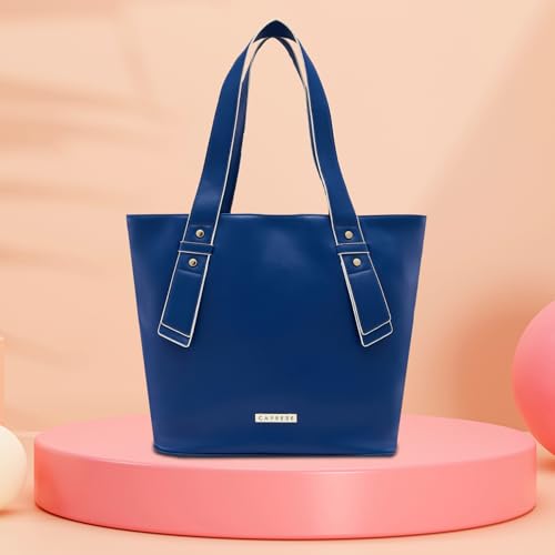 Caprese Amelia Tote Medium Navy Office Handbag