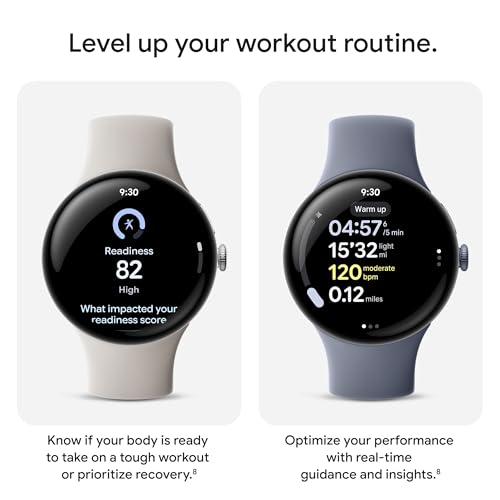 Google Pixel Watch 4 (41mm) - Android Smartwatch with Heart Rate and Sleep Tracking - 30-Hour Battery - Fitness Tracking - Google AI - Champagne Gold Aluminum Case - Lemongrass Active Band - Wi-Fi