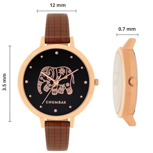 TEAL BY CHUMBAK Round Dial Analog Hand Watch with Bracelet for Women, Gifts for Women/Girls/Ladies, Stylish Fashion Watch for Casual/Work