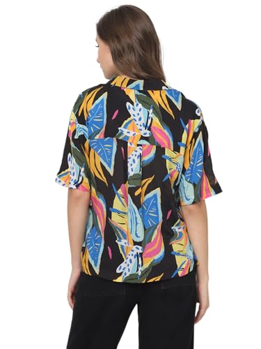 VERO MODA Women Tropical Print Multicolor Viscose Regular Fit Shirt