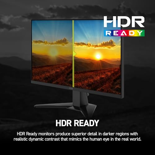 MSI MAG 245F X24 Gaming Monitor 24" 1920 x 1080 (FHD), 240 Hz, FreeSync Premium, HDR Compatible, HDMI, VGA Port, VESA Mount, Tilt, 4 Sides Thin Frame 0.5ms, Black
