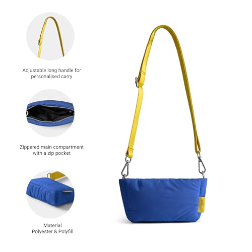 DailyObjects Blue Puft Crossbody Bag