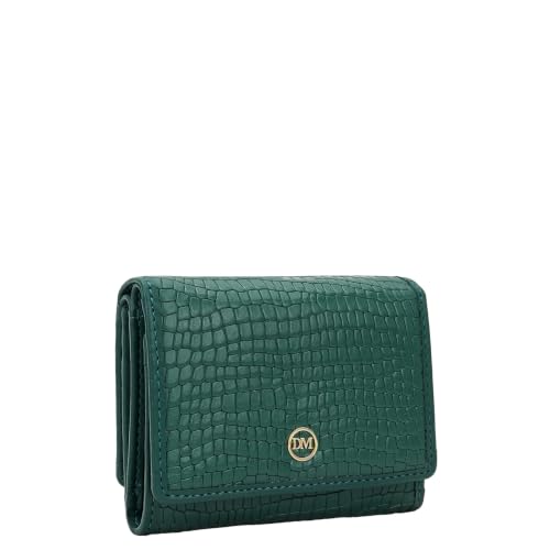 Da Milano Premium Leather Wallet for Women | Multi Compartment Travel Wallet - Green (10028E)