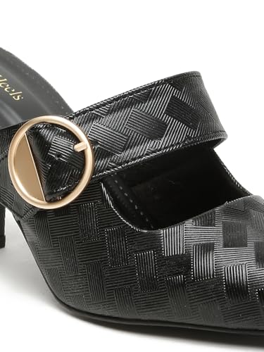 Flat n Heels Womens Black Pumps FnH 2784-BK