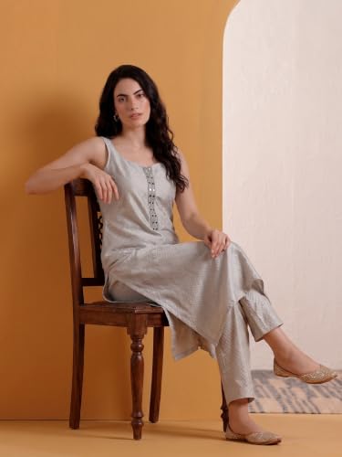 Varanga women s woven design kurta set with bhagalpuri dupatta.