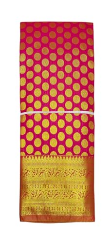 SREE KUMARAN Women's Kanchipuram Silk Pure Pattu Sarees With Blouse (VSK138-2) (VSK242-1)