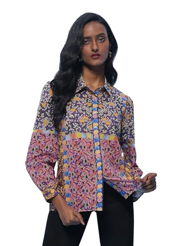 Label RITU KUMAR Purple Botanic Print Shirt