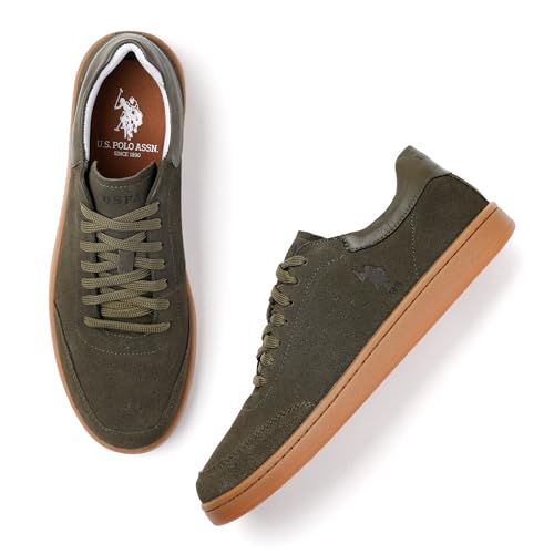 U.S. Polo ASSN. Mens Caldera Sneakers - (UK7) (US8) (2FD241013D05) Olive