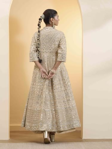 BIBA Dyed Cotton Kalidar Festive Kurta Set