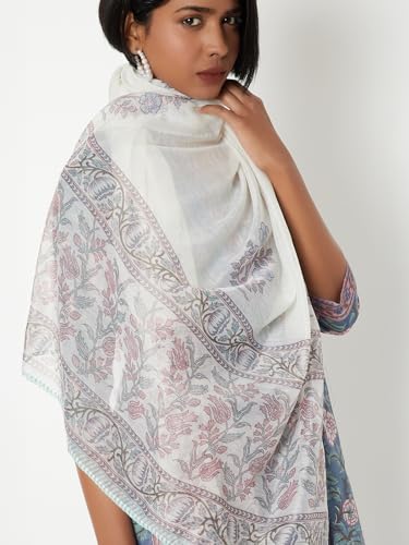 Max Women Floral Print Kurta Set (Blue_XL)