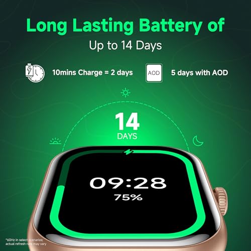 Redmi Move Smartwatch | 1.85" AMOLED (390×450, 600 nits) | Bluetooth Calling | 140+ Sports | 24×7 HR & SPO₂ | AOD | Up to 14-Day Battery | HyperOS (Blue Blaze Strap)