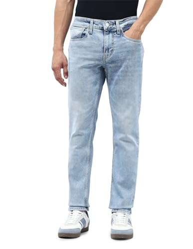 U.S. Polo Assn. Denim Co. Men's Brandon Slim Tapered Fit Blue Jeans (UDJEN1818_Blue_38)