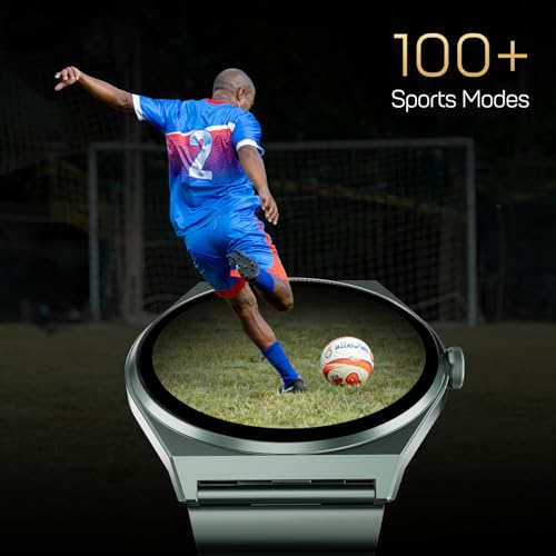 Fire-Boltt Phoenix Nova Smartwatch 1.43” Slim Super AMOLED Display, 466x466 Pixel Always-On Display, Bluetooth Calling, Health Tracker for Men & Women Olive Rush