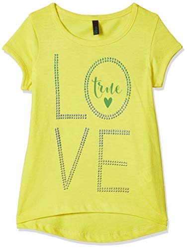 United Colors of Benetton Baby Girl's Plain Regular fit Polo (16P3P7XC12RDG1AD1Y_Yellow 1Y)