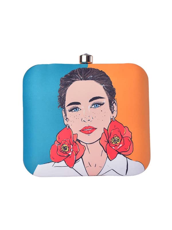 Bloom With Beauty Women Portrait Clutch In Two Shades