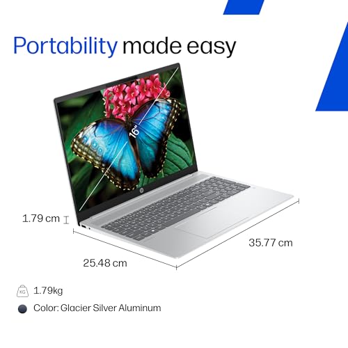 HP Omnibook 5 (Previously Pavilion), AMD Ryzen AI 7 350 (24GB LPDDR5x, 1TB SSD), 2k (1920 x 1200),Touch, Anti-Glare,16''/40.6cm, Win11, M365* Office24, Silver, 1.79kg, ag1087au, BL, Next Gen AI Laptop