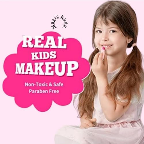 Kids Real Makeup Kit for Teens, Pre-Teens & Girls with Unicorn Bag - Real, Non Toxic, Washable Make Up Toy - Unicorn Toys Gift for 6 7 8 9 10 12 13 14 15 16 Years Old Girls Birthday