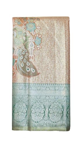 VFCollections Women's Traditional Handloom Kanchipuram Silk Pure - Royal Collections - Pattu Sarees | Rich Zari Woven Design | Bridal Saree | Unstitched Blouse 1