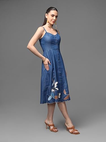 Kazo Torino Midi Dress (Blue_XXL)