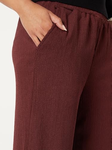 Max Women Textured Comfort Fit Trousers (Red_XL-XXL)