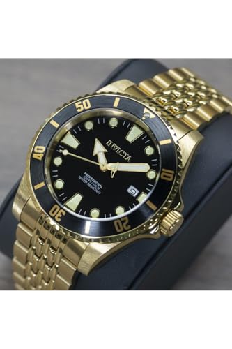 Invicta Pro Diver Men 44mm Stainless Steel Gold Black dial NH35A Automatic