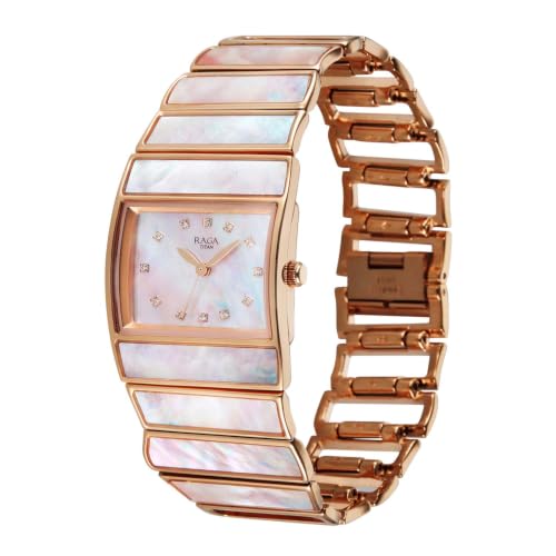 Titan Raga Women Power Pearls 2.0 Mother of Pearl Dial Watch - 2808WM01F