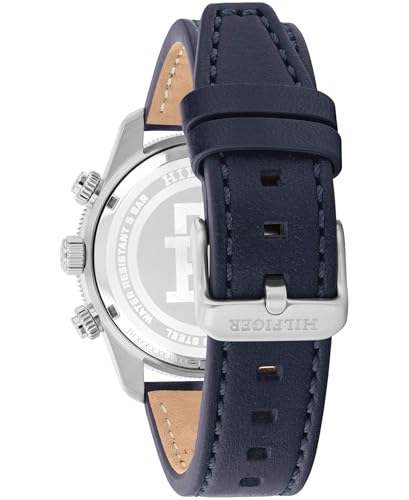Tommy Hilfiger Th85 Quartz Analog with Blue Dial Blue Leather Strap Watch for Men - TH1792187W