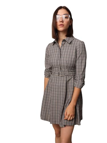 ONLY Women's Cotton Blend Shirt Mini Dress (9008092-Cloud Dancer_Cloud