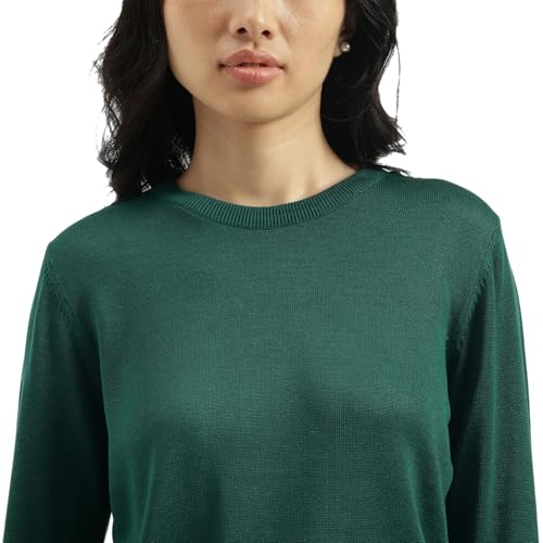 United Colors of Benetton Round Neck Solid Sweater (Size: XXL)-25A1092D3730G05C Green