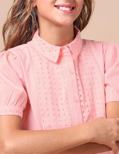 U.S. POLO ASSN. Girl's Cotton A-Line Mini Dress (UGDRS0420 Pink