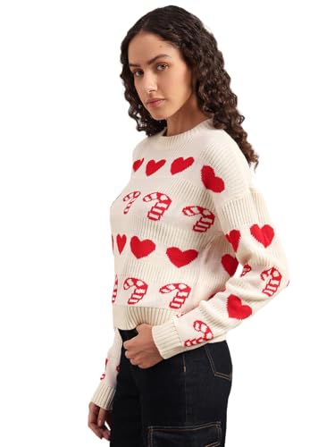 VERO MODA Womens Acrylic Round Neck Sweater