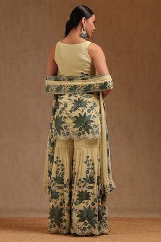 Soch Women's Georgette Salwar Suit Set (EWA5CD22415_Green