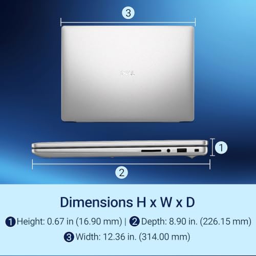 Dell 14 AI Powered Laptop, Intel Core Ultra 5 225U Processor, 16GB:512GB, 35.5cm (14") FHD+ 400nits Display, (Dell 14), Backlit Keyboard + Fingerprint Reader, Win 11 + MSO'24, 1.54kg Thin & Light