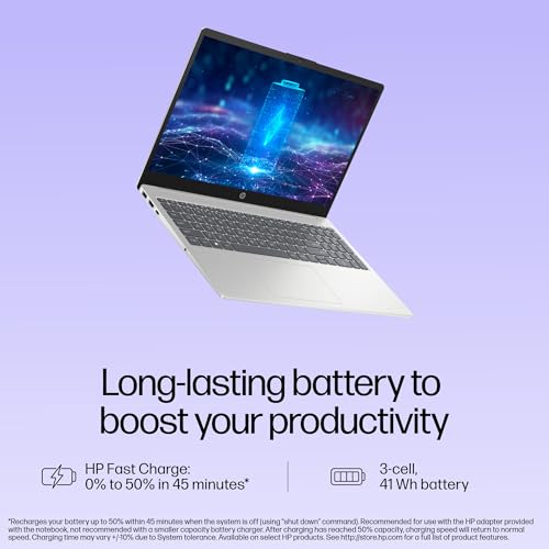 HP 15, 13th Gen Intel Core i3-1315U Laptop (8GB DDR4, 512GB SSD) Anti-Glare, Micro-Edge, 15.6"/39.6cm, FHD, Win 11, MSO 21, Silver, 1.59kg, Intel UHD Graphics, 1080p FHD Camera, 15-fd0465TU