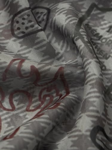 The Souled Store Sheer Shirt: Mystique Women and Girls Full Sleeves Spread Collar Grey Graphic Printed Polyester Regular Fit Lightweight Sheer Casual Shirt