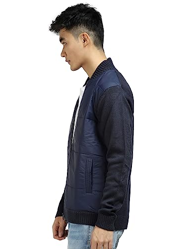 Jack & Jones Cotton Men's Standard Length A-Line Coat (230321501-Navy Blazer_Navy Small)
