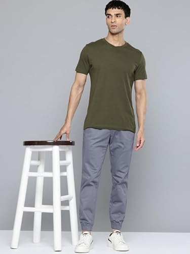 Men Urban Fit Cotton Stretch Trouser, Anthra, 32