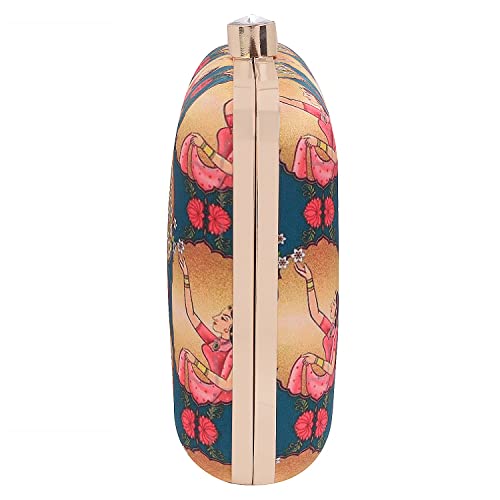 SWISNI Multicolour ethnic digital printed box clutch II Women's Traditional Designer Clutch For Women & Girls II PRINTED CLUTCHES