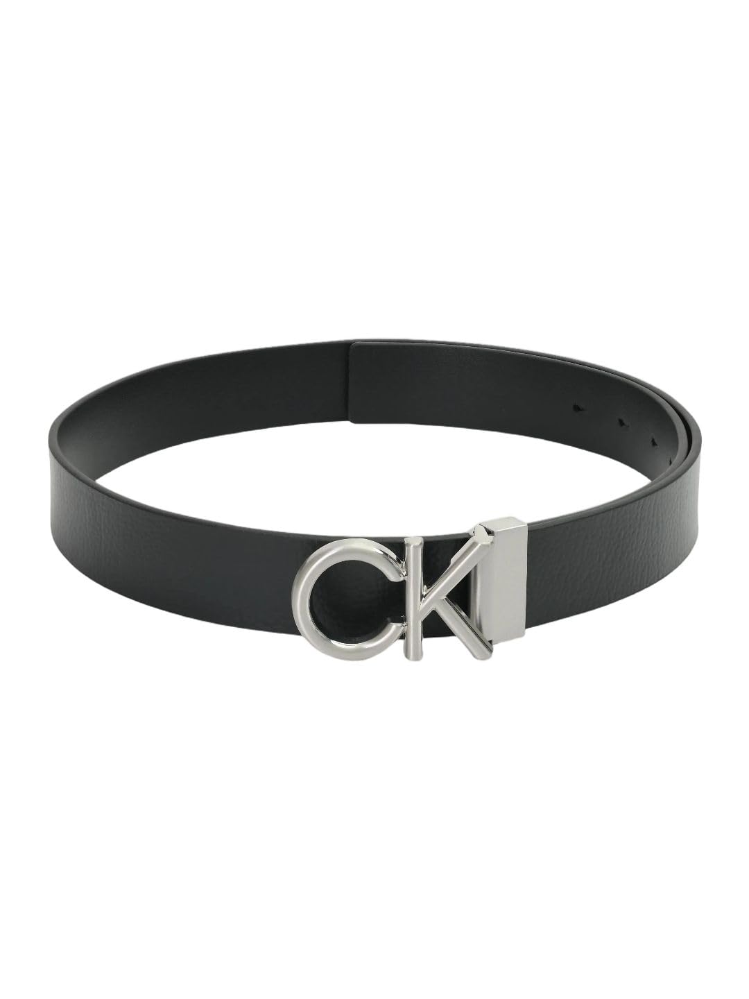 Calvin Klein Solid Black Leather Classic Belt