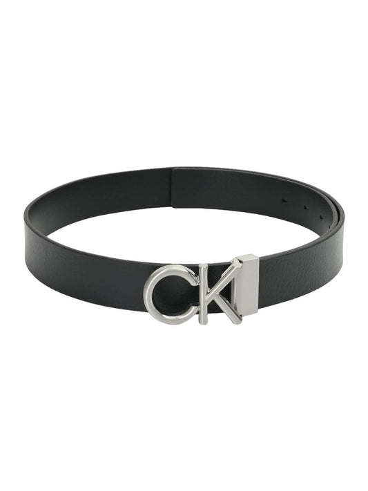 Calvin Klein Solid Black Leather Classic Belt