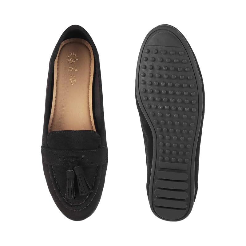 tresmode Jonum Black Women's Casual Loafers in Size 3 UK / 36 EU