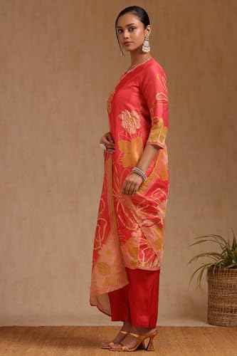 Soch Women's Tissue Chudidar Set (EWA5CD22060_Red